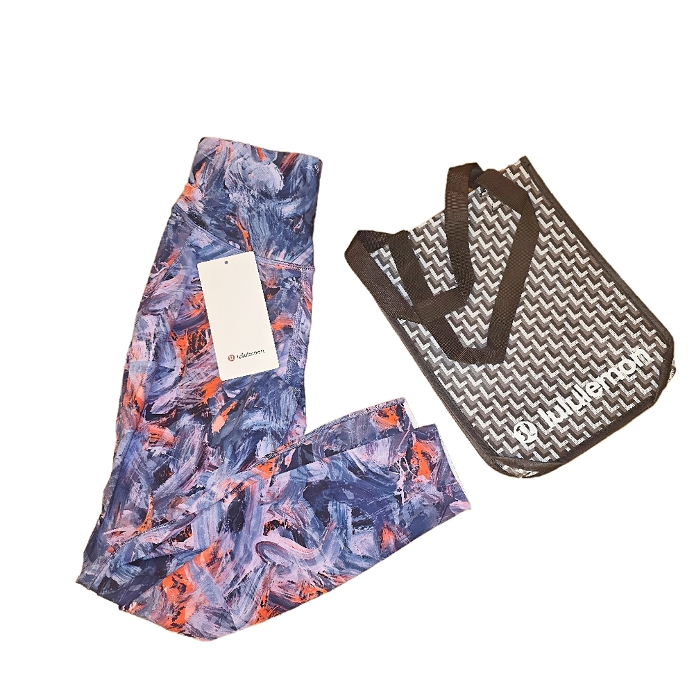 NWT & Bag Lululemon Size 4 Women's Pant Leggings High-Rise Tight 25" Colorful
